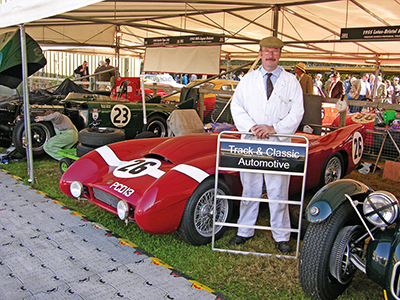Supporting a race car at Goodwood Revival